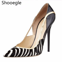 Zapatos de tacón alto y delgado para mujer, zapatillas femeninas de cuero blanco, negro, dorado, colores mixtos, a la moda 2024 - compra barato
