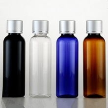 Botella ámbar de cobalto azul con tapón de rosca anodizado de aluminio, botella de emulsión vacía de plástico, 50ml, 20 unids/lote 2024 - compra barato