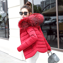 jackets woman winter coat 2019 big Fur collar parkas women winter jackets women Slim Hooded keep Warm short coat female autumn 2024 - buy cheap