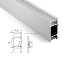 Arandela de pared led con forma de U, canal de aluminio alto de 85mm, 30X2M, carcasa de perfil de aluminio para lámpara de pared de arriba y abajo 2024 - compra barato