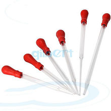 5Pcs 10cm Durable Glass Transfer Pipette Dropper With Rubber Bulb Cap Laboratory 2024 - buy cheap