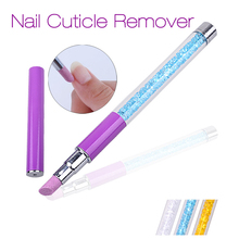 1Pc Nail Pusher Pens Manicure Alloy Diamond Body Quartz Head Scrubs Stone Cuticle Stick Pen Spoon Cut Tools 2016 New Hot Sale 2024 - buy cheap