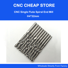 Promoción 5 unids/lote alta calidad Cnc Bits único flauta Router espiral molino extremo carburo herramientas de corte 4x32mm OVL 55MM 2024 - compra barato