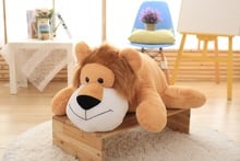 new plush light brown lion toy creative lovely lying lion pillow gift about 90cm 2024 - buy cheap