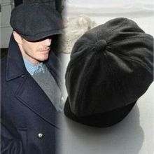 Unisex Tweed herringbone Gatsby Cap Men Woolen Vintage Beret Hat Black Mens Ladies Flat 8 Panel Baker Boy Newsboy Winter Retro 2024 - buy cheap