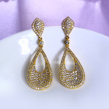 Wedding Earrings For Women Top Quality Cubic Zirconia Drop Earrings Copper Gold & White Color Allergy Free Silver Pins Earrings 2024 - buy cheap