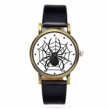 Black Tarantula Spider Web Watches PU Leather Band Men Women Fashion Jewelry Decoration Quartz Wrist Watch 2024 - buy cheap