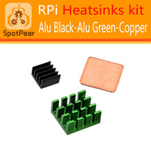 Kit de disipadores de calor Raspberry Pi, disipadores de calor de aluminio verde-Alu negro-cobre 2024 - compra barato
