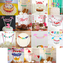 1 комплект, милый буквенный Топпер для торта «С Днем Рождения», кекс, флаг, украшение для детского душа, торт для выпечки, вечерние украшения для свадьбы 2024 - купить недорого
