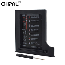 Chipal caixa para 2 ° hdd 9.5mm sata, 4 canais 3.0 para ssd de 2.5 "caixa de disco rígido compartimento duplo led para laptop 2024 - compre barato