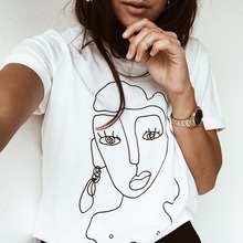 Camiseta estampada engraçada estilo de rua, camiseta feminina casual e casual de verão, camiseta feminina, camiseta branca 2024 - compre barato