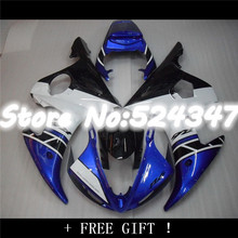 B  Blue White Black Flaming Blue Fairing for YZF-R6 03-05 YZF R6 03 04 05 YZFR6 R6 2003-2005 2003 2004 2005 2024 - buy cheap