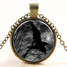 Newest Crow Necklace Bird pendant Black Bird Jewelry Animal Pendant Raven Necklace Bird Lover Gift Victorian Jewelry Animal 2024 - buy cheap