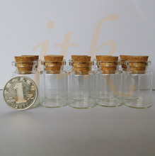 Atacado 220 pçs 6ml pequenos frascos de vidro com tampos de cortiça garrafas pouco frascos vazios 22*35mm 2024 - compre barato