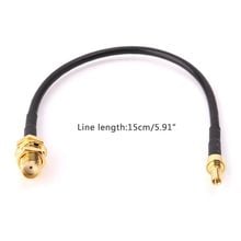 Кабель с прямым штекером CRC9 SMA Female RG174, кабель с соединительным хвостом 15 см, антенные коаксиальные кабели 2024 - купить недорого