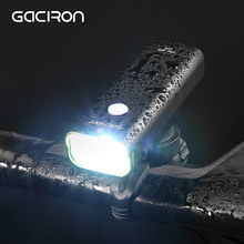 GACIRON-luz delantera para bicicleta de montaña y carretera, Faro de 800 lúmenes, resistente al agua IPX6, batería recargable de 2500mAh, color negro 2024 - compra barato