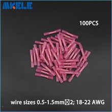 100pcs Insulated Heat Shrink Butt Connectors Wire Electrical Crimp Terminals 22-18AWG Kit 2024 - buy cheap