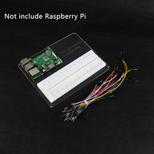 Placa de montaje Raspberry Pi 4B/3B +/3B, prototipo, placa de experimento, placa acrílica + MB-102 de 800 puntos + Cable de saltar de 65 Uds. 2024 - compra barato