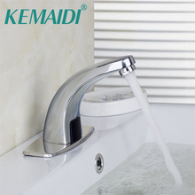 KEMAIDI Automatic Faucet Hand Touch Free Sensor Bathroom Sink Tap Automatic Electronic Mixer Sensor Tap Deck Mounted Faucets 2024 - buy cheap