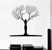 57x57см абстрактная женщина дерево виниловая наклейка на стену Наклейка Декор для комнаты домашнее украшение Настенная роспись Настенная Наклейка D181 2024 - купить недорого