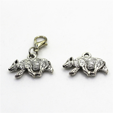 2018 New Arrive 10pcs Badger Dangle Charm Lobster Clasp Charms Diy Jewelry Accessory For Bracelets Floating Hanging Charms 2024 - buy cheap
