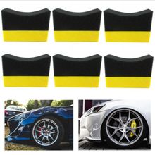 New 6Pcs Vehicle Car Tire Contour Dressing Applicator Pads Gloss Shine Color Polishing Sponge Wax Protectant Wheel Waxing Case 2024 - buy cheap