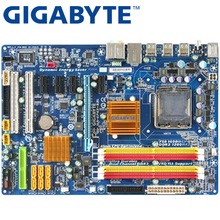 Placa-mãe gigabyte argolas p43, soquete lga 775 para core 2 pentium d ddr2 16g atx original usado 2024 - compre barato