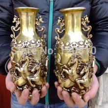 YM 312 8 Cavalo bronze copper feng shui ornamentos vaso um par de casa decorativos 2024 - compre barato