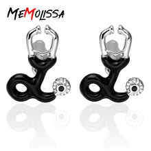 MeMolissa 3 Pairs Men's Fashion Jewelry Black Cufflinks doctor stethoscope Cuff links 2024 - buy cheap