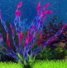 Plastic Aquarium Plants Purple Water Ornament Plant Fish Tank Decoration Supply 2024 - buy cheap