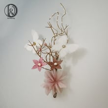 Don & judy 2019 novo buquê de flores borboleta para fotografia adereços acessórios para o cabelo fundo foto shoot para o bebê meninas 2024 - compre barato