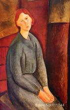 Arte quarto Annie Bjarne Amedeo Modigliani pinturas home decor de Alta qualidade pintados à Mão 2024 - compre barato