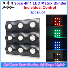 Luz cegadora de matriz LED 4 en 1, 3x3, 9 unidades, 5W, RGBW, Control Individual de píxeles de colores, efecto de haz de luz 2024 - compra barato