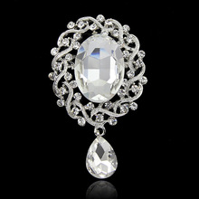 Crystal brooch New European and American fashion cardigan sweater brooch corsage Crystal From Bulgaria As Women Female gifts 2024 - buy cheap