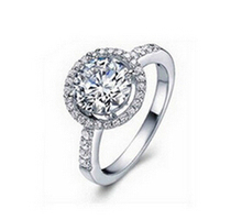 Женское посеребренное кольцо с фианитом 4 карата, обручальное кольцо для невесты, Ювелирное Украшение, 2016 2024 - купить недорого
