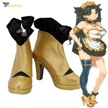 FGO Fate Grand Order Ishtar Cosplay Shoes High Heel Golden Boots Custom Made 2024 - buy cheap
