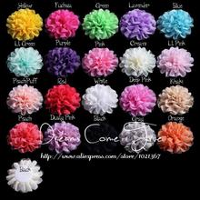 50pcs/lot 12CM 20Colors Newborn DIY Soft Chic Chiffon Artificial Mesh Fabric Flowers For Baby Headbands /Hair Clips Accessories 2024 - buy cheap