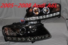 2 pcs Pcs Faróis de Carros lâmpada para 2 A6L 2005 2006 2007 20087 acessórios do carro, a6l luzes do carro de LED de Luzes Diurnas 2024 - compre barato