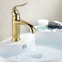 Basin Faucets Golden Copper Mixer Taps Single Hole Sink Faucet Washbasin G1016 2024 - buy cheap