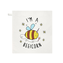 Cartoon Bumble Bee Unicorn Tea Kitchen Towel Novelty I'm a Beeicorn Hand Face Towel Unique Custom Unicorn Gift for Girl Birthday 2024 - buy cheap