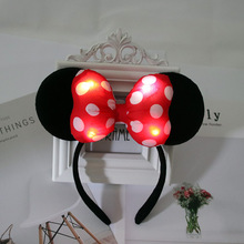 Disney Mickey luminous headband accessories Minnie flash children LED lights hair accessories colorful lights toys 2024 - buy cheap