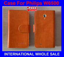 Чехол-книжка для Philips Xenium W6500, кожаный, с отделением для карт 2024 - купить недорого