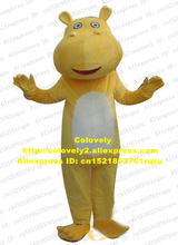 Fairytale Yellow Hippo River Horse Hippopotamus Mascot Costume Cartoon Character Mascotte Adult Enormous Mouth No.zz2251 FS 2024 - buy cheap