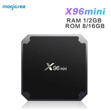 Magicsee-Dispositivo de TV inteligente X96 mini, decodificador con Android 7,1, dispositivo de TV inteligente, 2GB, 16GB, Amlogic S905W, cuatro núcleos, WiFi 2,4 GHz, 1GB, 8GB 2024 - compra barato