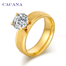 Женские кольца из нержавеющей стали CACANA, модные ювелирные изделия, № R48 2024 - купить недорого