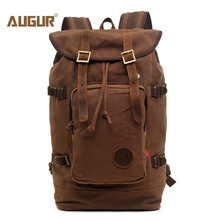 Винтажный холщовый мужской рюкзак, школьный ранец в стиле милитари, мужская дорожная сумка для альпинизма 2024 - купить недорого