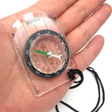 Portable Hiking Camping Mini Compass Ruler Map Magnifier Liquid Filled Multifunctional Equipment Outdoor Survival Tool 2024 - buy cheap