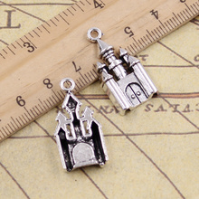 10pcs Charms Castle Barbacan House 28x14mm Tibetan Pendants Antique Jewelry Making DIY Handmade Craft For Bracelet 2024 - buy cheap