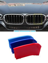 3pcs Car Head Front Grill Strip Cover Trim Sequins For BMW X5 F15 2014-2016 X6 F16 2015 2016 Auto Accessories 2024 - buy cheap