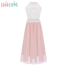 Iiniim-vestido floral de primeira comunhão para meninas, vestido floral de princesa com fecho por botão, para festa de casamento e verão 2024 - compre barato